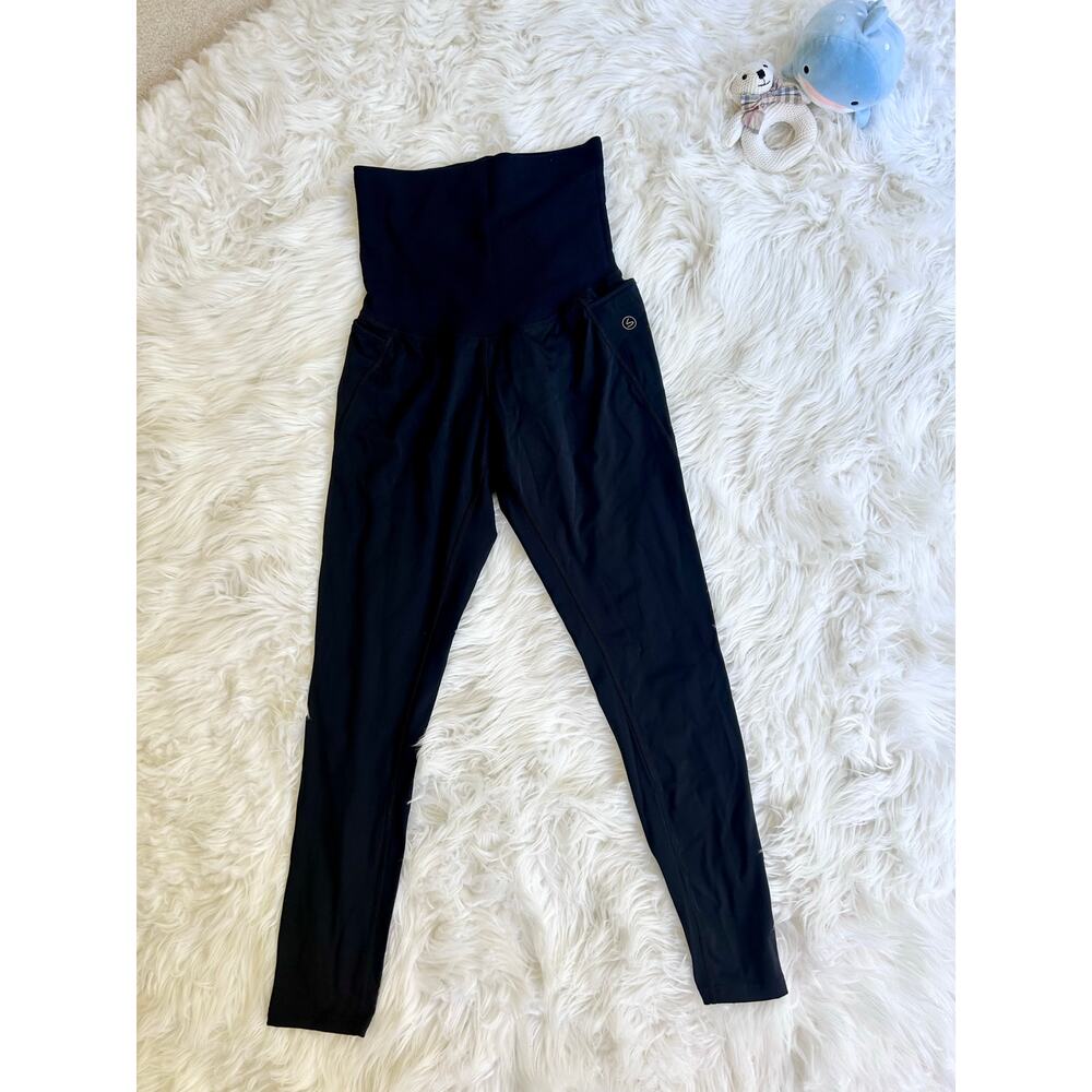 Seraphine Postpartum Shapewear Leggings High-Waist Black - with side pockets!